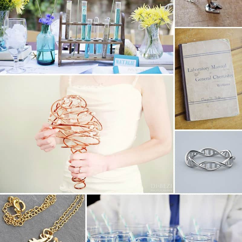 Science & Chemistry Themed Wedding Inspiration Board BespokeBride
