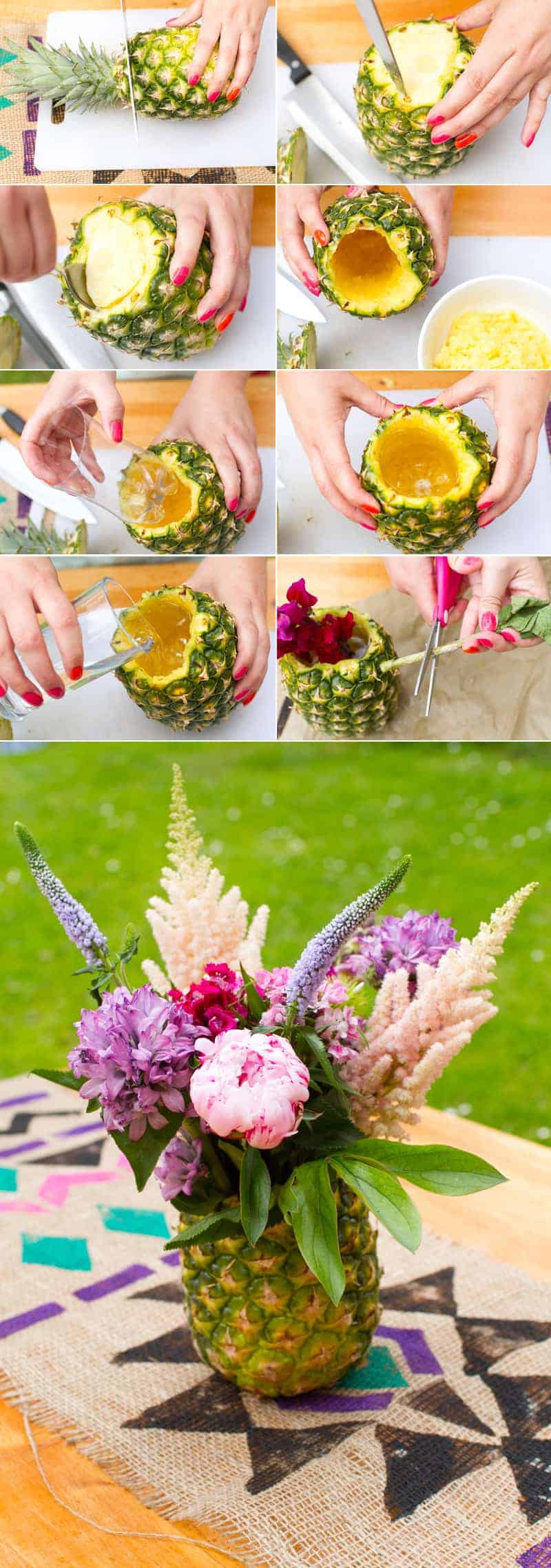 How To Make Your Own Fun Pineapple Floral Arrangement BespokeBride Wedding Blog