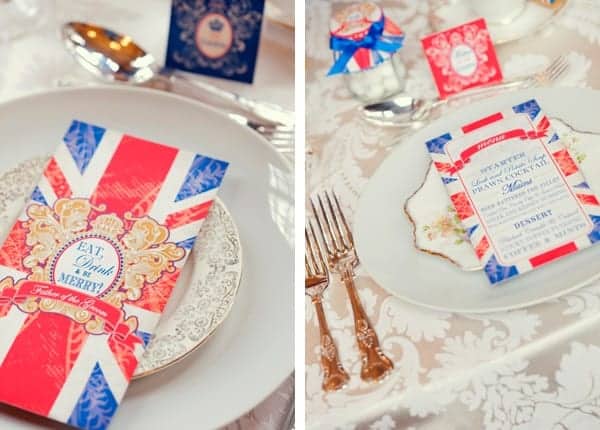 British themed invites