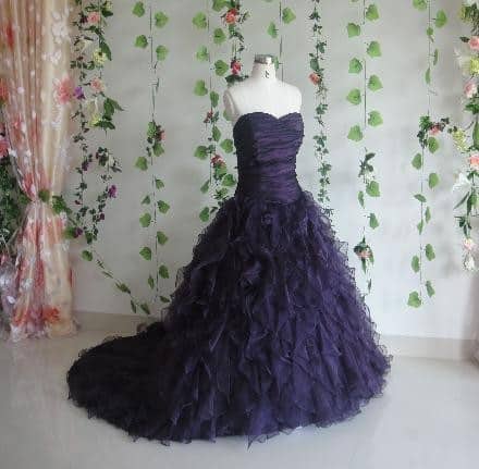 Purple wedding dress