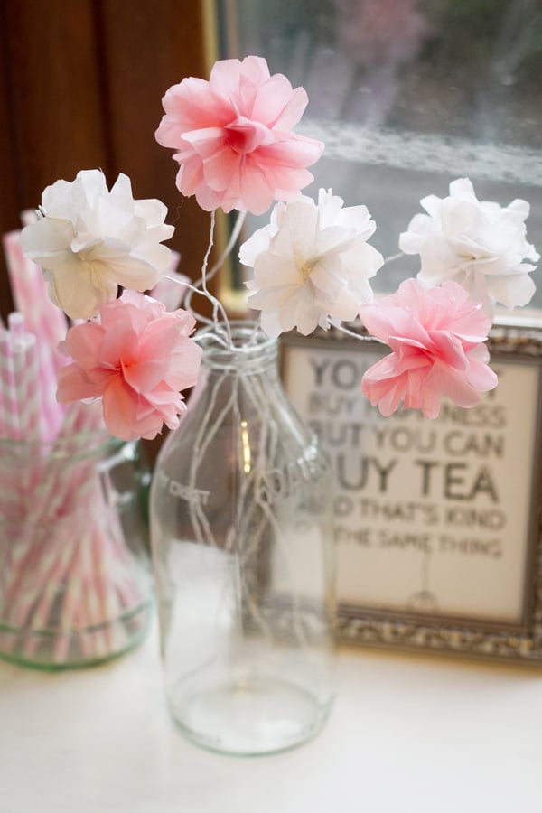 Home Diy How To Make Mini Tissue Paper Flowers In A Vase Bespoke Bride Wedding Blog