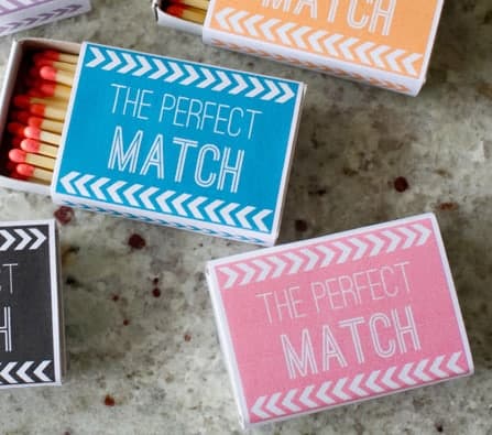 Wedding DIY: Match Box Favors with a Free Download! - Bespoke-Bride:  Wedding Blog