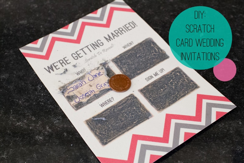 DIY Scratch Card Wedding Invitations