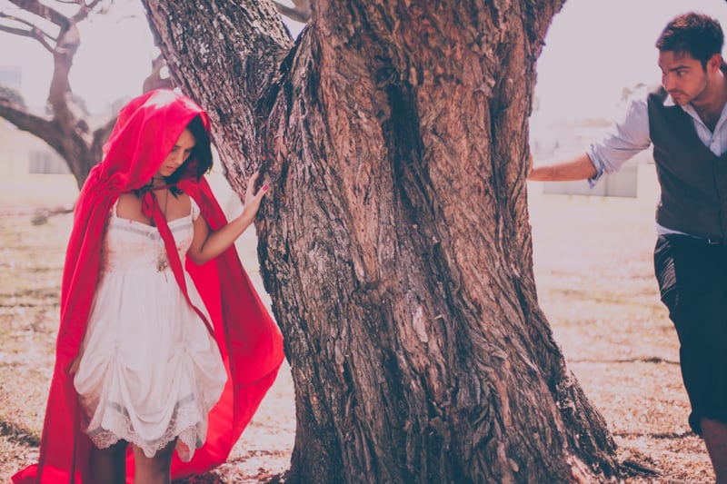 little red riding hood engagement