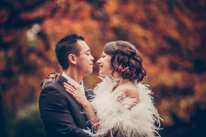 Autumn Real Wedding Stitches Lace