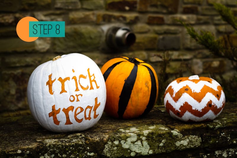 DIY Pumpkin painting home crafts trick or treat decoration 8