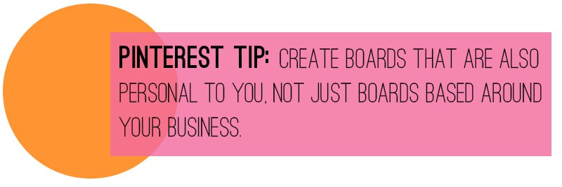 Pinterest Tip Personal Boards