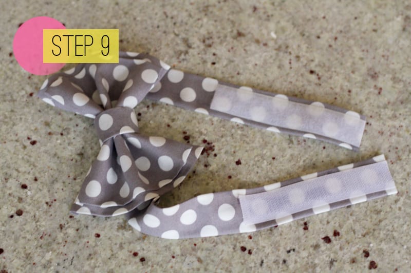 DIY How To Make A Bow Tie Polka dot Wedding DIY-9