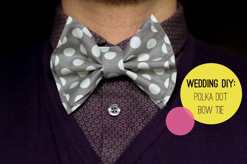 DIY How To Make A Bow Tie Polka dot Wedding DIY