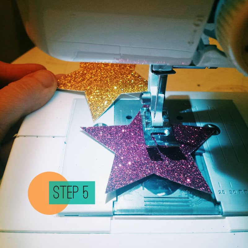 How to sew a christmas star garland
