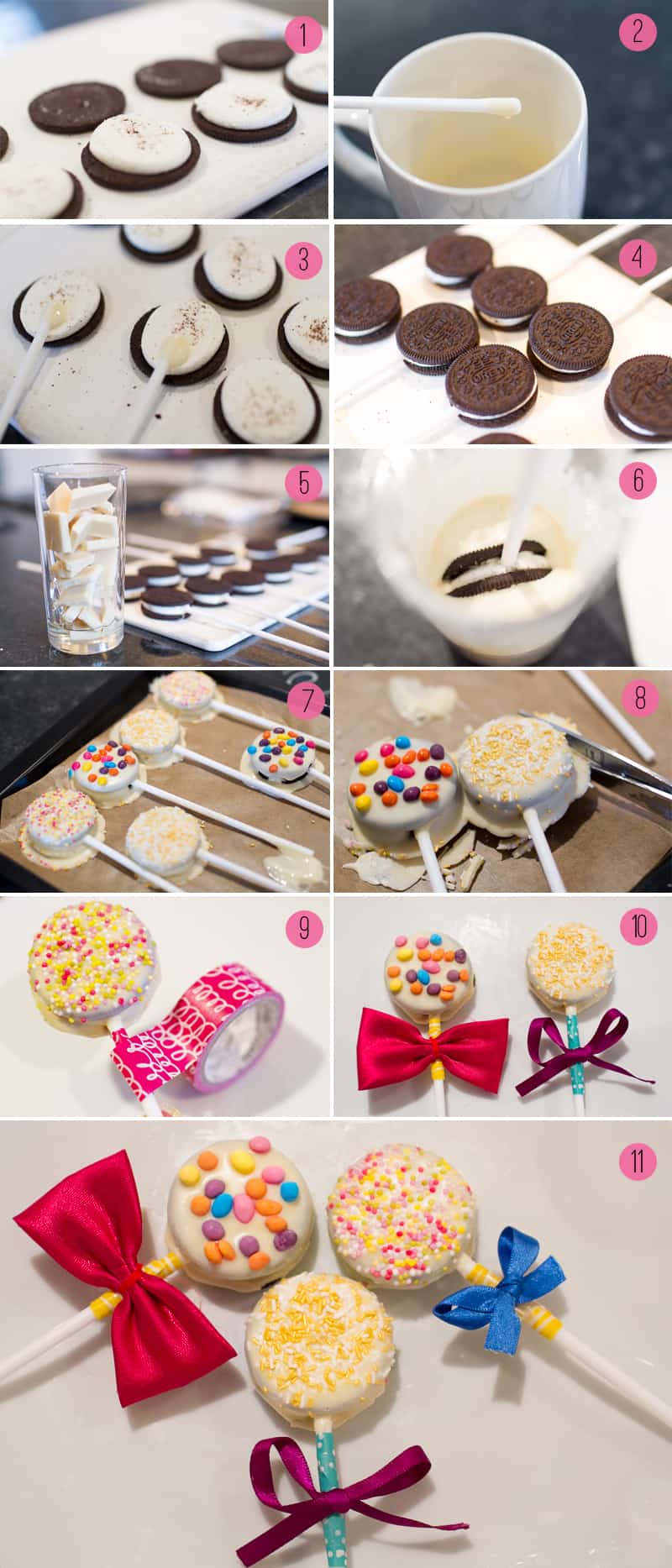 Wedding DIY Oreo Pops Favor Favour How To Make Collage