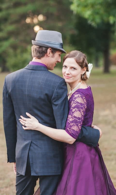 A Purple Wedding Dress For A Backyard Wedding Bespoke Bride
