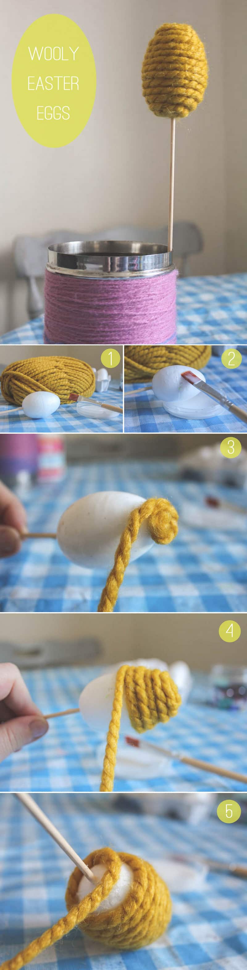 How to Make Wooly Easter Eggs