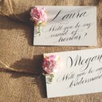 Get Creative With Calligraphy - Will You Be My Bridesmaid Calligraphy Rose Card