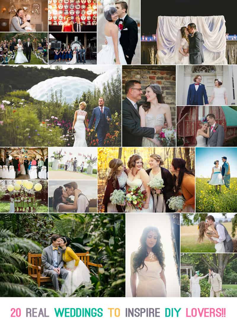 20 real weddings to inspire DIY lovers collage