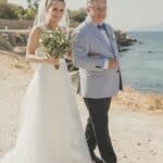 A Locally Sourced Wedding with a Surprise Pregnancy, the Saronic Gulf of Greece - Anna & Philipp - Anna Filipp Anna Roussos Ceremony Low
