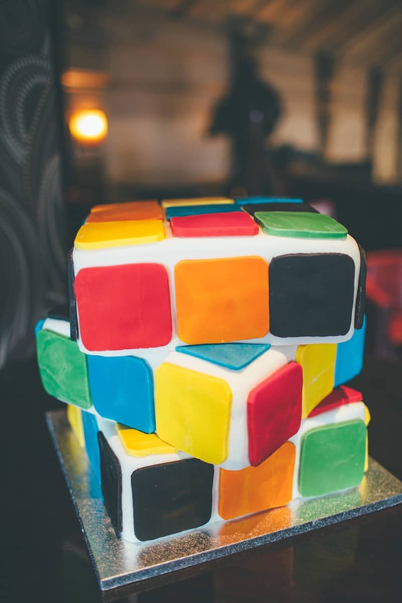 Rubix Cube Wedding Cake