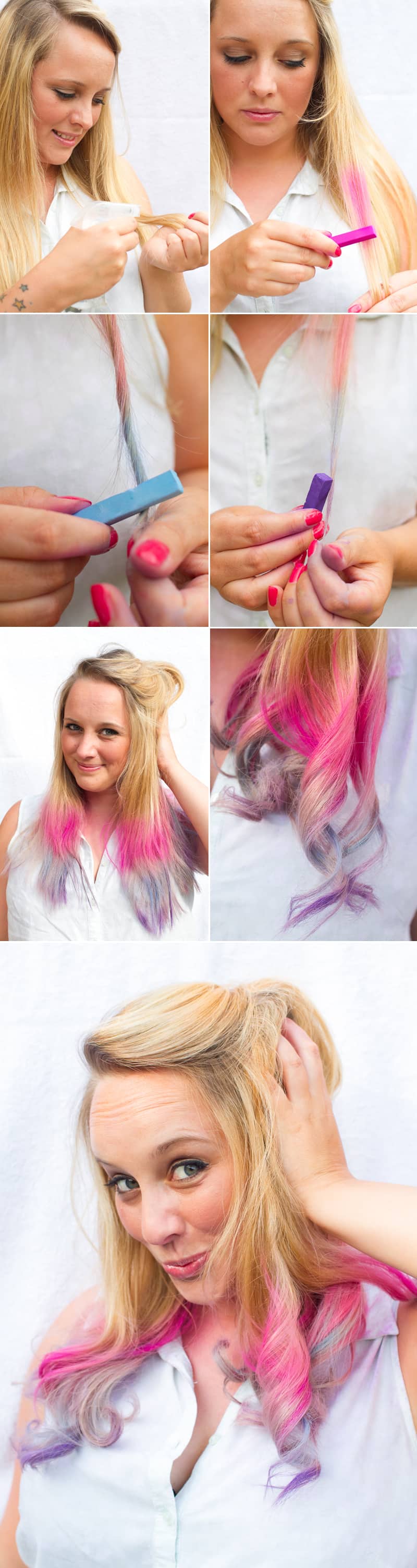 How to Ombre Chalk Blonde Hair