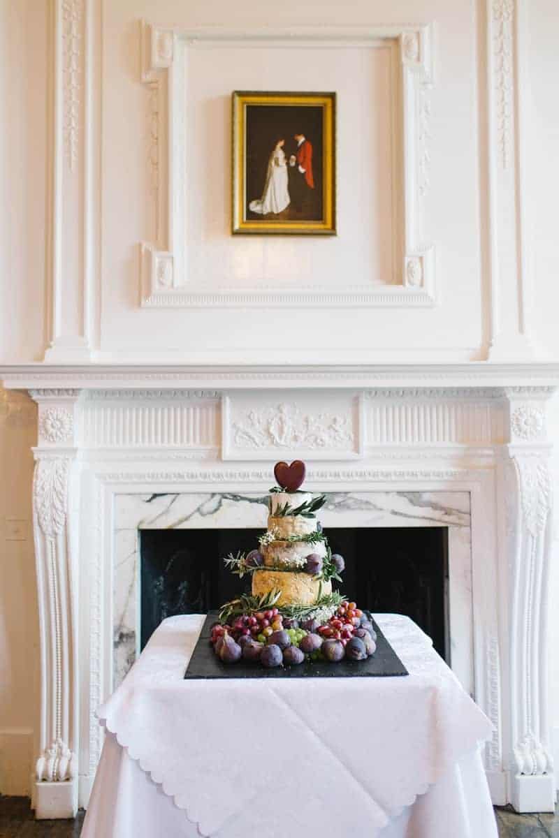 Quirky wedding cake made of cheese