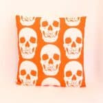 Etsy Favourites: A Spooky Halloween Special - Orange Skull Pillow