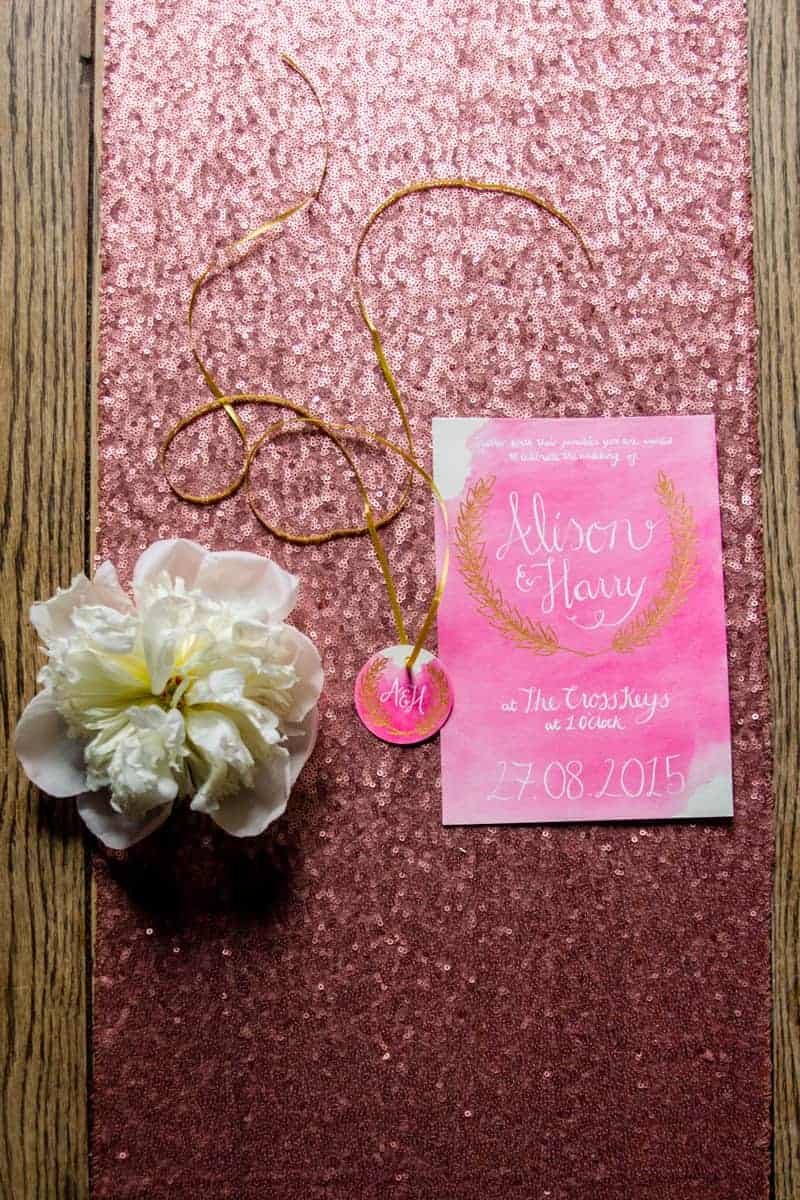 Pink, Glitter & Gold Styled shoot 49