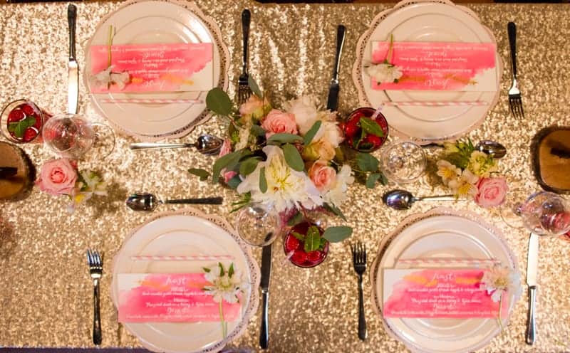 Pink, Glitter & Gold Styled shoot 59