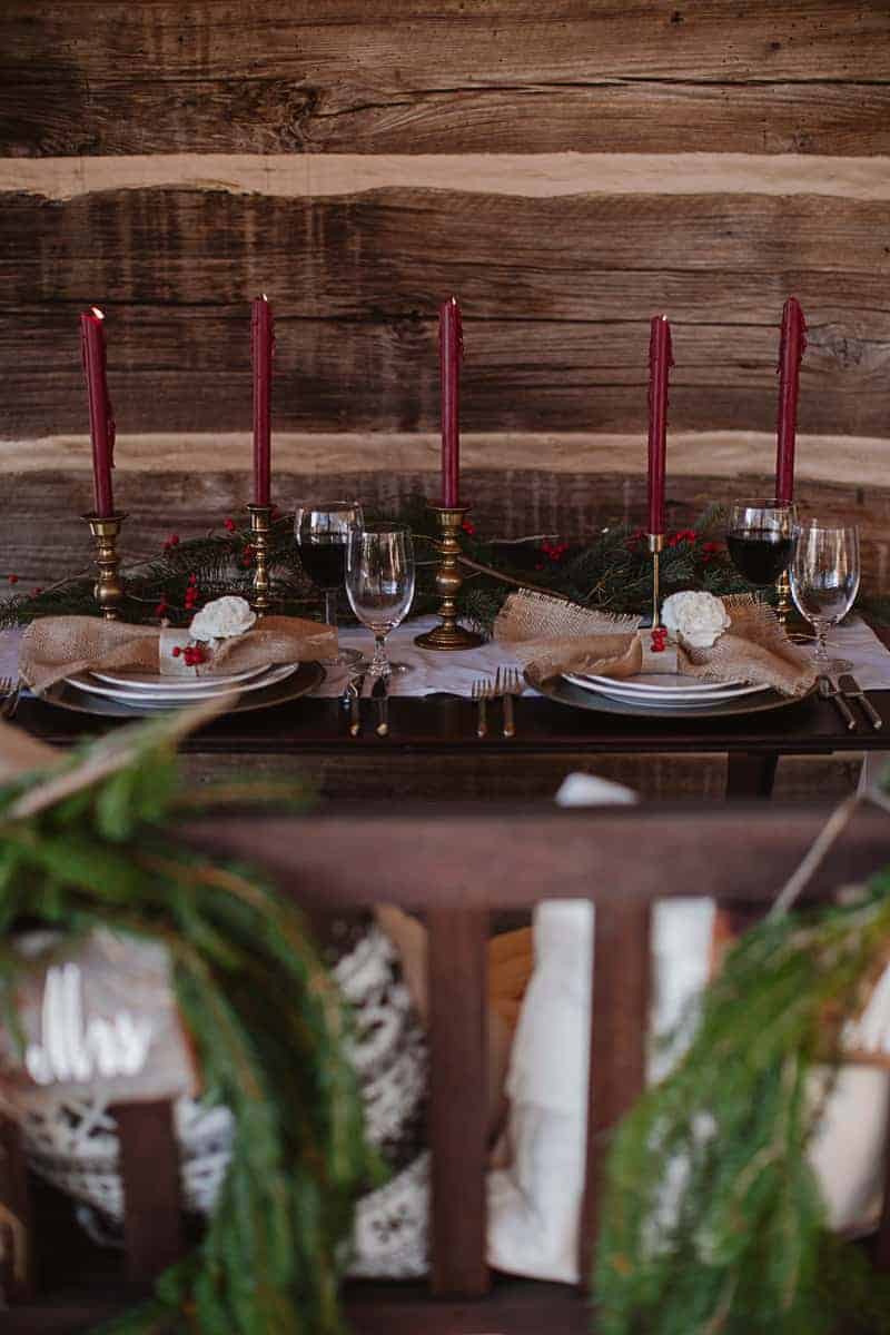 Christmas Bridal Brunch Log Cabin Hot Chocolate Festive Shoot-12