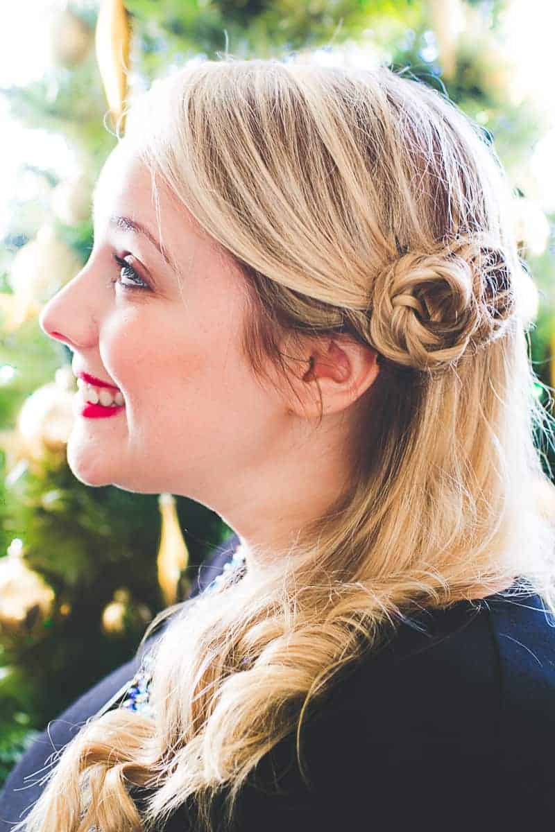Festive Christmas Hair Braid Tutorial 2