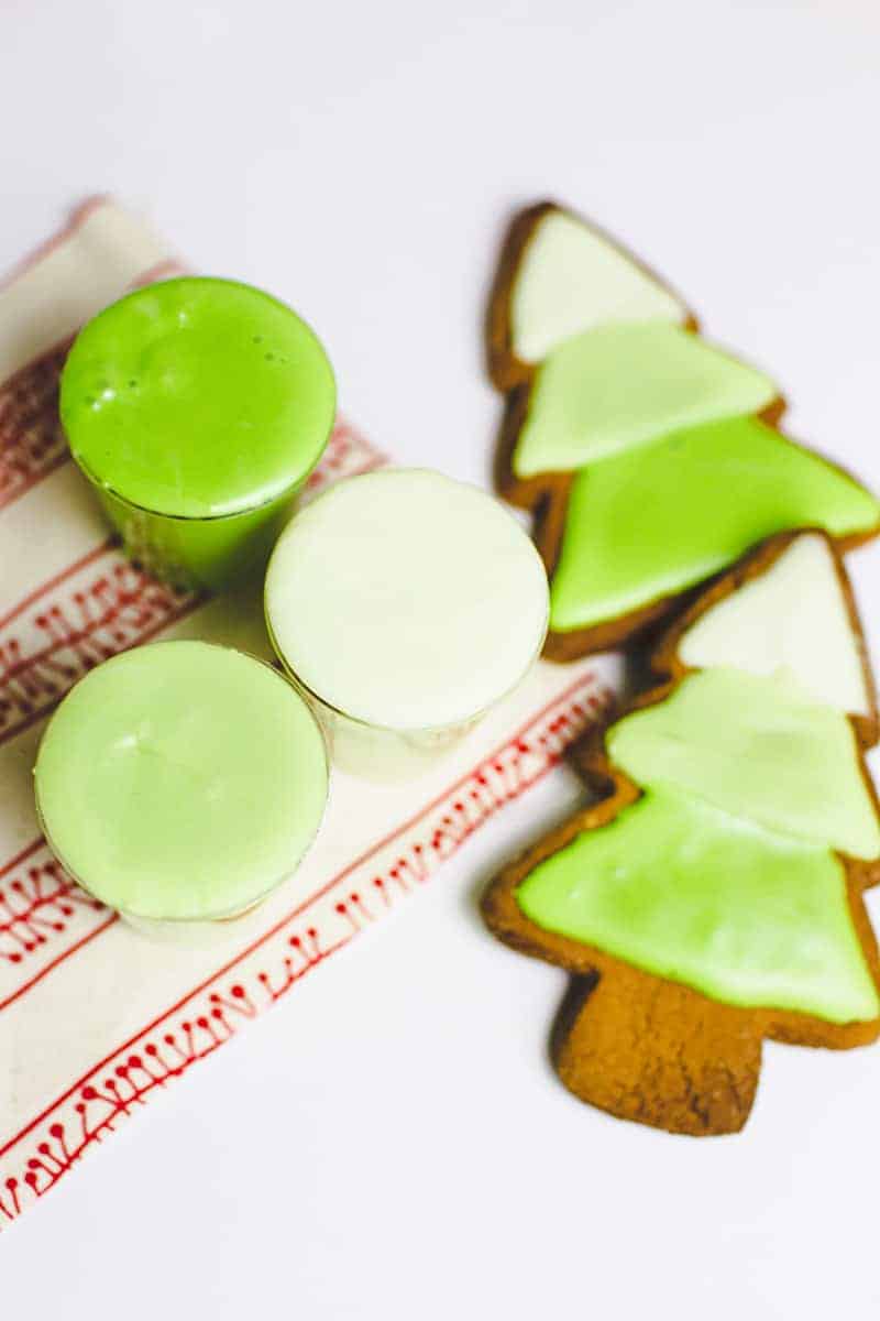 Ombre Iced Christmas Tree Cookies Festive Recipe Baking-2