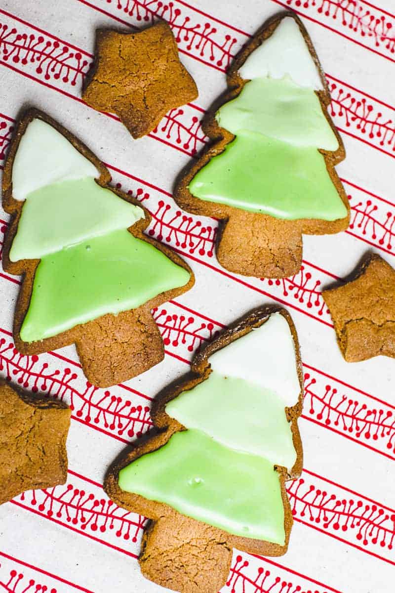Ombre Iced Christmas Tree Cookies Festive Recipe Baking-3