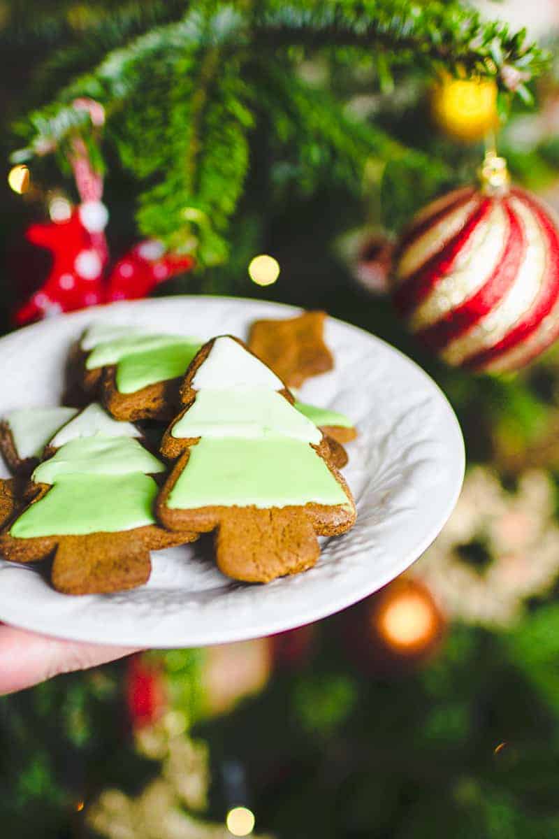 Ombre Iced Christmas Tree Cookies Festive Recipe Baking-4