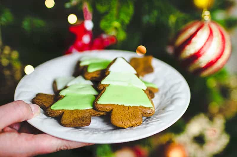 Ombre Iced Christmas Tree Cookies Festive Recipe Baking-5
