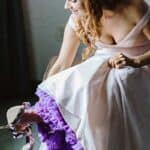 CLOSE KNIT FAMILY & FRIENDS MAKE THIS A WEDDING TO REMEMBER: JON & LAUREN - Close Knit Family Friend Diy Wedding Bride With Purple Petticoat