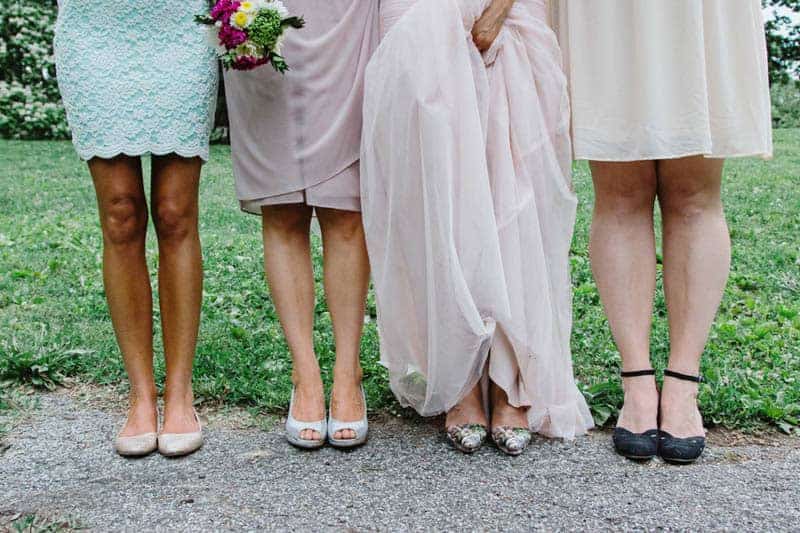 Close Knit Family & Friend DIY Wedding, Bride with Purple Petticoat (27)