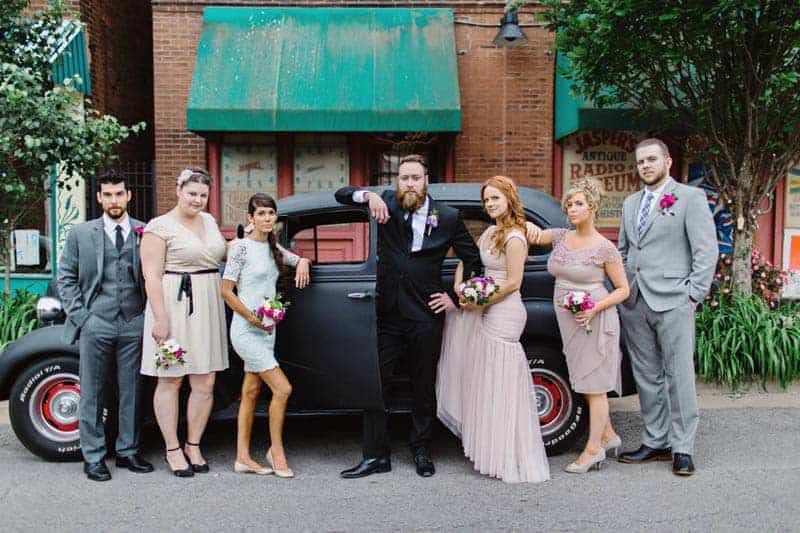 Close Knit Family & Friend DIY Wedding, Bride with Purple Petticoat (35)