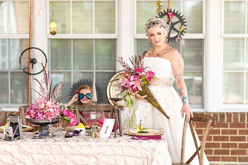 Steampunk Colourful Vibrant Colours Pink Wedding Inspiration-12