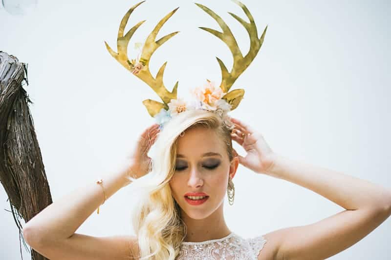 Winter Wedding Inspiration Style with Rockabilly Fashion from Zebra Music and Gold Antler Crowns Shoot-42