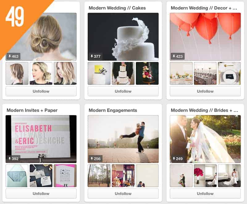 49 Modernly Wed Wedding Inspiration Pinterest Accounts Follow