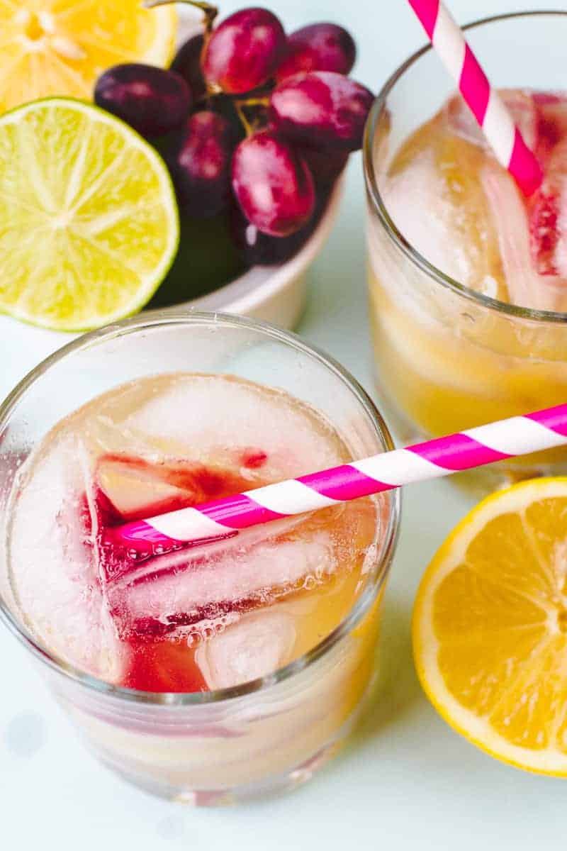 Watercolour Cocktail Recipe Vodka Pineapple Juice Grape Juice-3