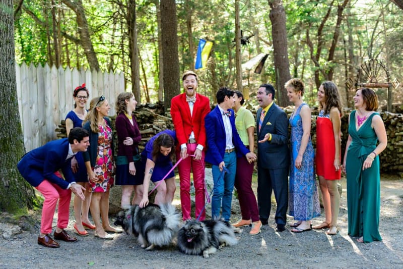 A SAME SEX COLOURFUL HANDMADE WEDDING AT A FOREST RETREAT IN Massachusetts (23)