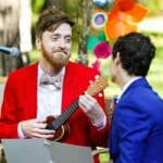 GUMMY BEARS & NERF GUNS! A COLOURFUL HANDMADE WEDDING AT A FOREST RETREAT - A Same Sex Colourful Handmade Wedding At A Forest Retreat In Massachusetts