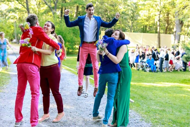 A SAME SEX COLOURFUL HANDMADE WEDDING AT A FOREST RETREAT IN Massachusetts (36)
