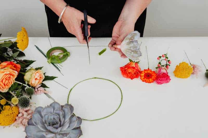 How to make a succulent crown -Step 3