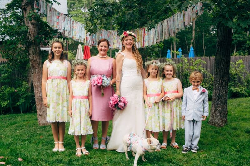 Backyard Flamino themed DIY Wedding in South Hampton USA  (26)