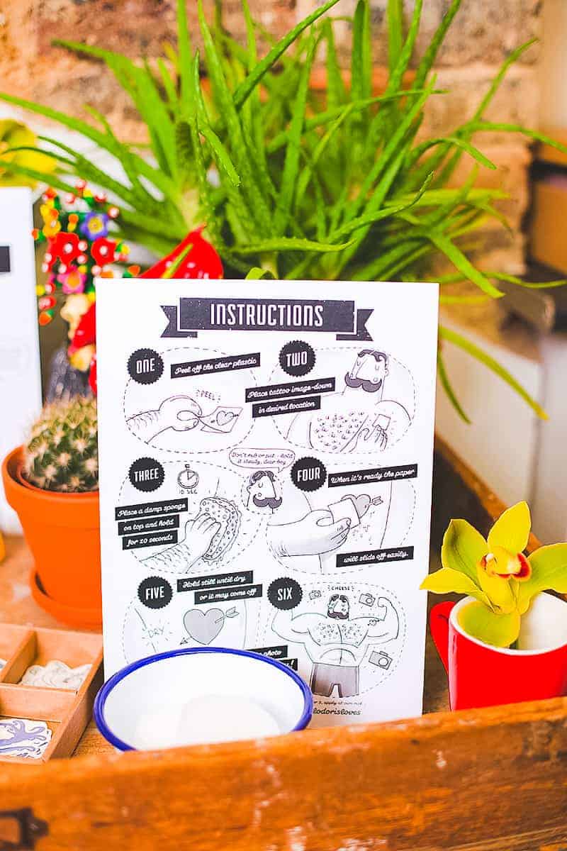 DIY temporary tattoo station with Doris Love Mexican Styling-5