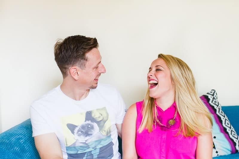 Emily & Matt's big news colourful engagement announcement shoot-3