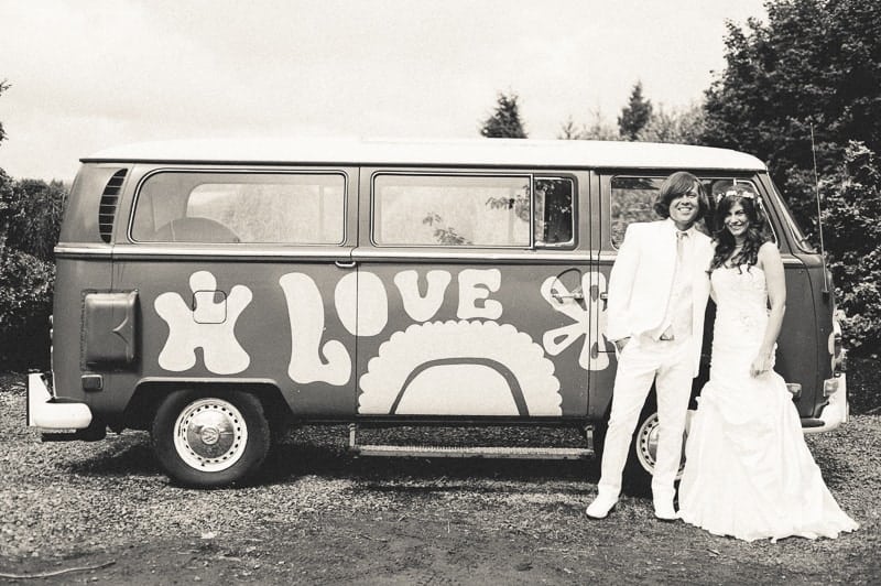 Retro campervan hippie wedding with chevrons & succulents-3