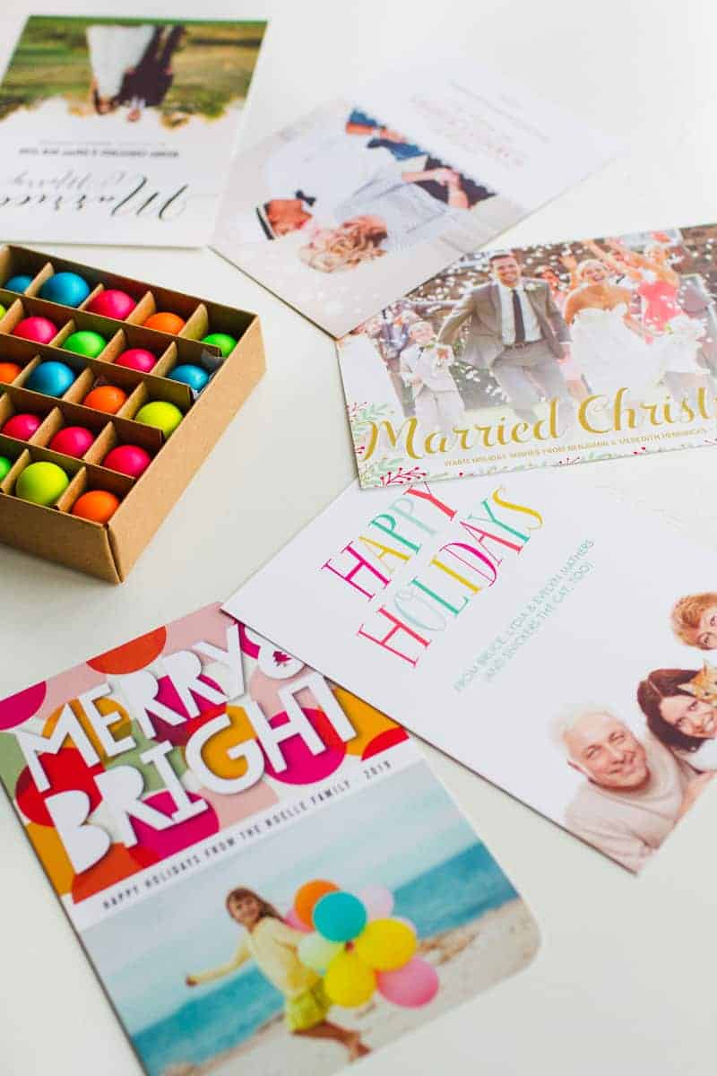 Wedding Christmas Cards Zazzle personalised photo upload bright colourful modern-5