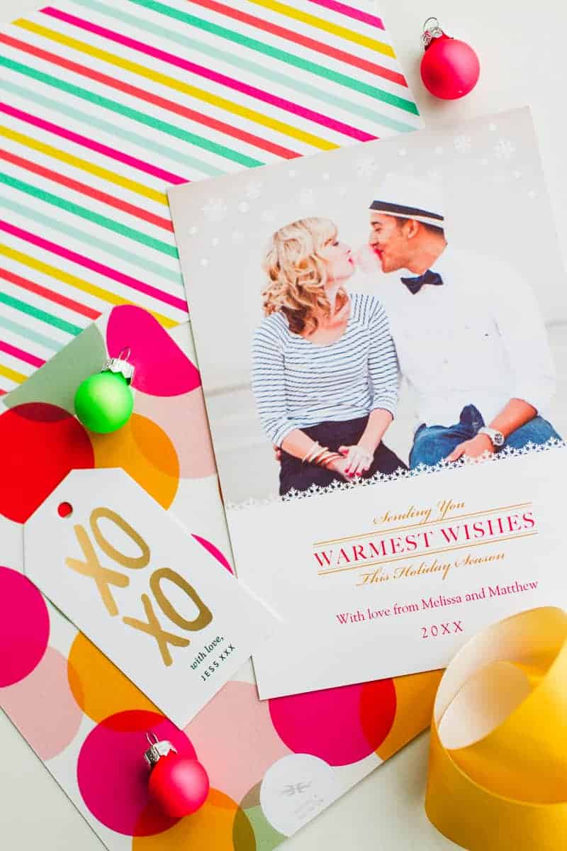 Wedding Christmas Cards Zazzle personalised photo upload bright colourful modern-7