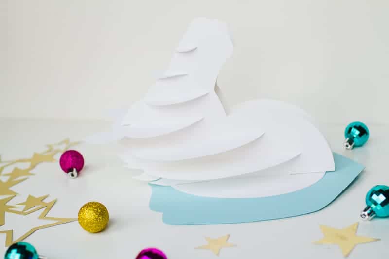 Unicorn head DIY christmas decoration tutorial 3d papercraft cricut card xmas modern_-2